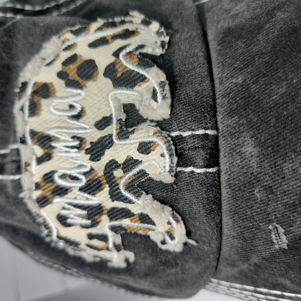 Distressed MAMA BEAR Leapord Baseball Hat Cap David and Young NWOT - Picture 3 of 3